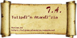 Tulipán Atanázia névjegykártya